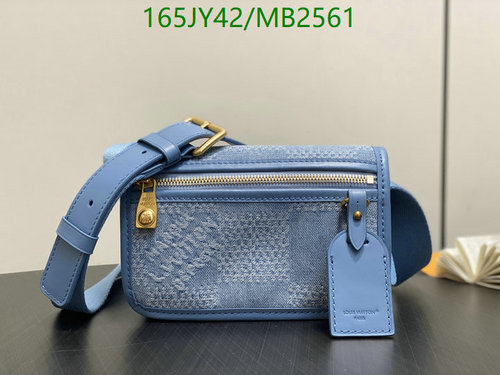 Louis Vuitton Blue Denim & Leather Crossbody Bag - Stylish Everyday Essential