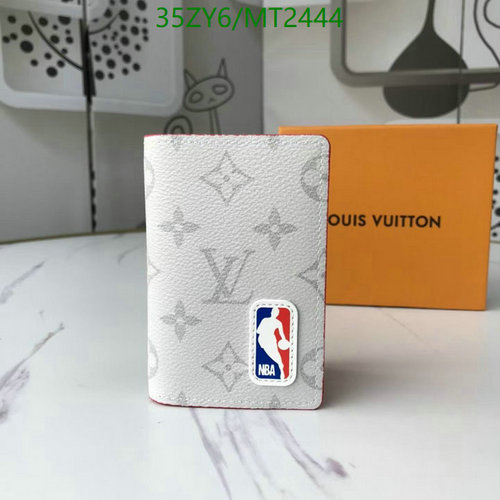 Louis Vuitton x NBA Multiple Wallet - White Monogram with Red Trim