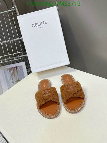 Celinee Women's Wool and Leather Sole Slide Sandals - MS3719 - EU35-41