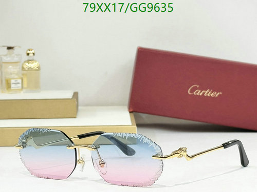 Cartier Rimless Gradient Sunglasses for Women - Chic & UV Protected Eyewear