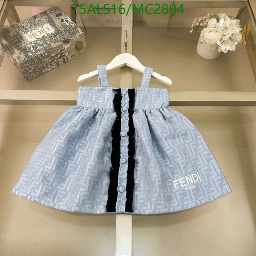 Fendi Kids' Light Blue FF Monogram Dress - Stylish & Comfortable Toddler Clothing