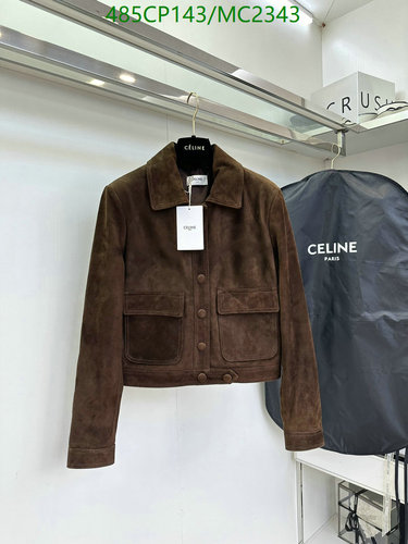 Products 13 Celine Women's Suede Leather Jacket - Luxurious Goat Leather Outerwear