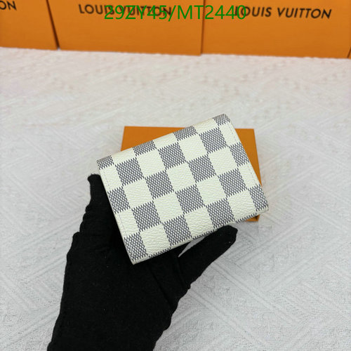 Louis Vuitton Damier Azur Compact Wallet - Authentic Cowhide Leather