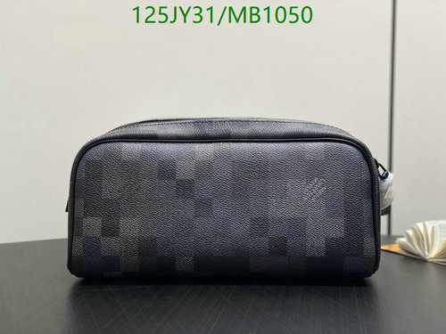 Louis Vuitton Damier Graphite Pouch - Elegant Coated Canvas Travel Bag