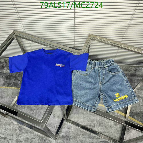 Balenciaga Kids Blue Logo T-Shirt & Denim Shorts Set - Stylish & Comfortable 7 Balenciaga Kids Blue Logo T-Shirt & Denim Shorts Set - Stylish & Comfortable