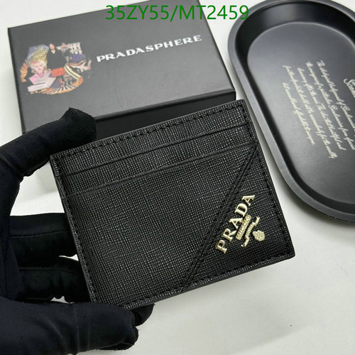 Prada Saffiano Leather Card Holder - Elegant Black Wallet for Men & Women 2 Prada Saffiano Leather Card Holder - Elegant Black Wallet for Men & Women