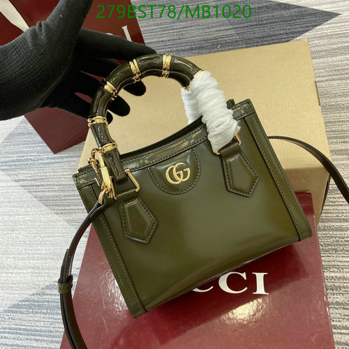 Gucci Diana Mini Tote Bag, Genuine Leather Handbag with Bamboo Handle