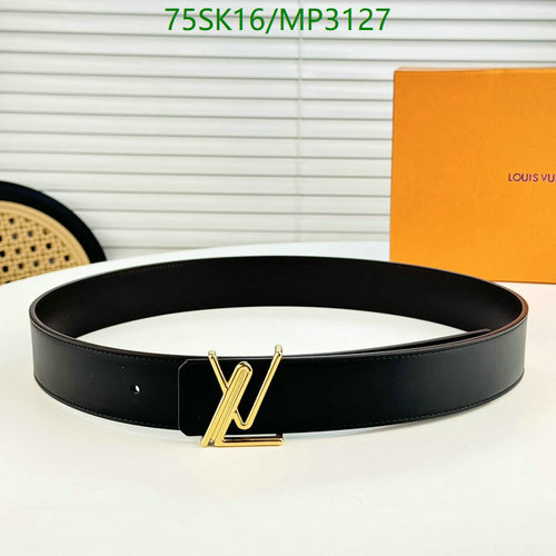 Louis Vuitton LV Initiales Reversible Belt in Black Cowhide Leather 3.8CM