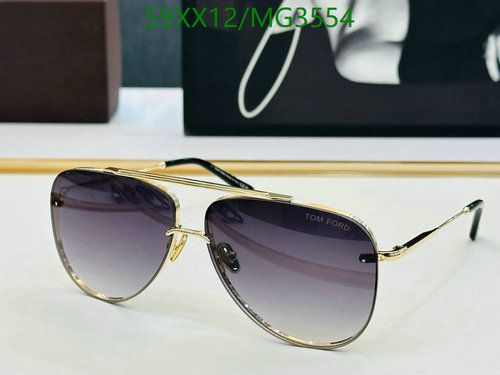 Tom Ford MG3554 Aviator Sunglasses | Gradient Lens & Gold Frame - 62-12-145