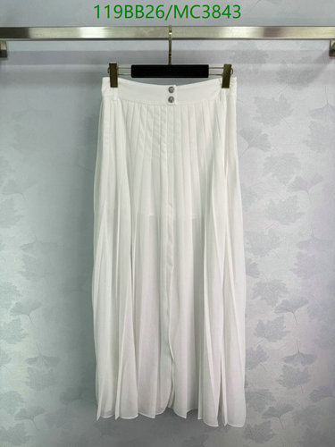 Elegant White Pleated Maxi Skirt for Women - Flowy Polyester Design