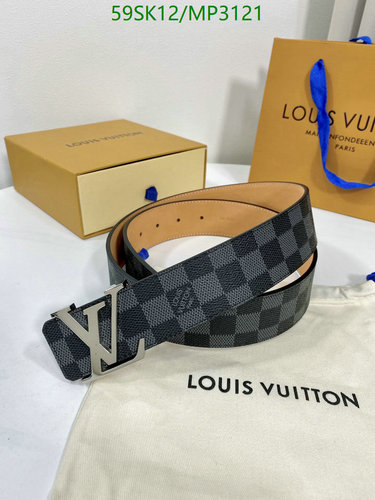 Louis Vuitton Damier Graphite LV Initiales Belt - Reversible Cowhide Leather 14 Louis Vuitton Damier Graphite LV Initiales Belt - Reversible Cowhide Leather