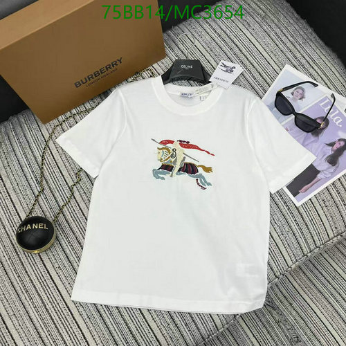 Burberry Cotton Short Sleeve Unisex T-Shirt with Equestrian Knight Design