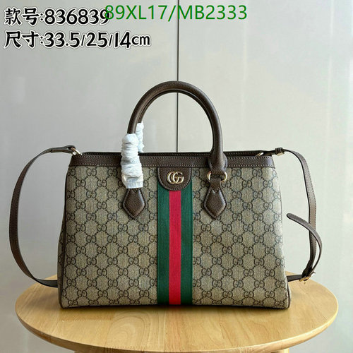 Products 47 Gucci Ophidia GG Supreme Small Tote Bag with Web Stripe - Versatile & Stylish
