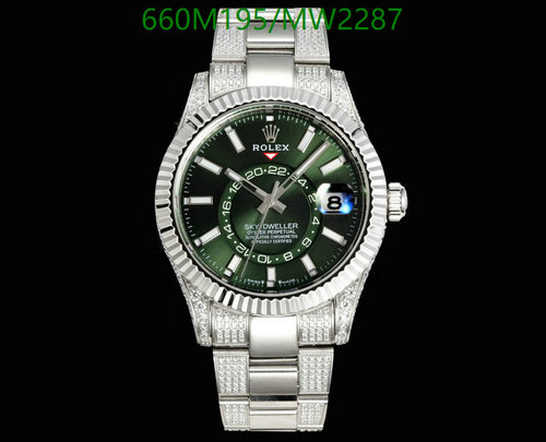 Products 48 Rolex Sky-Dweller Automatic Green Dial Diamond Bezel Men's Watch 42mm
