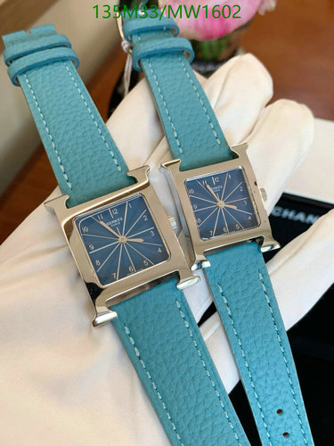 Hermès Heure H Quartz Watch with Turquoise Leather Strap - Stylish & Precise