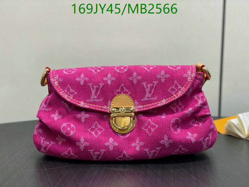 Louis Vuitton Hot Pink Monogram Denim Flap Bag - Stylish & Compact Shoulder Bag