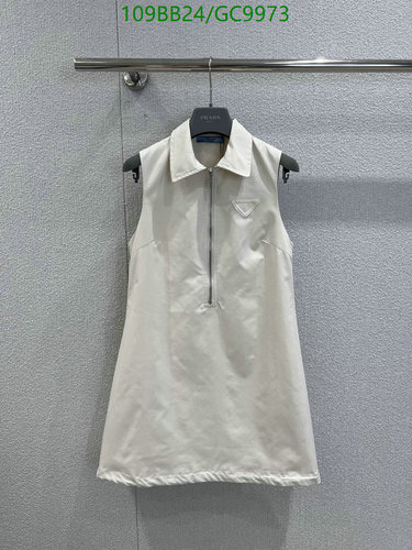 Prada Women's Sleeveless Zippered Dress - Elegant Cotton Blend Mini Dress