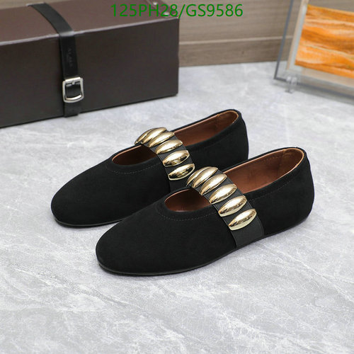 ALAIA Women's Black Flats with Gold-Tone Studded Strap - Comfortable & Stylish