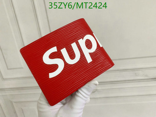 Louis Vuitton x Supreme Red Epi Leather Wallet - Stylish & Compact Design 1 Louis Vuitton x Supreme Red Epi Leather Wallet - Stylish & Compact Design