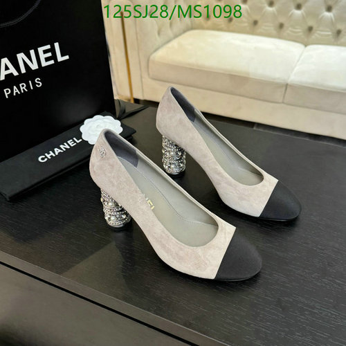Chanel Women's Embellished Block Heel Pumps - Elegant Sheepskin Leather Shoes