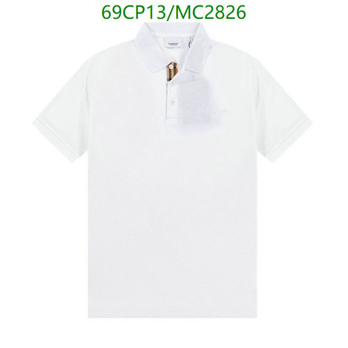 Burberry Men's Classic White Polo Shirt with Iconic Check Placket Detail
