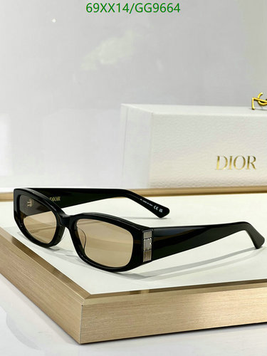 Dior Rectangular Sunglasses for Women - Chic Black Frame & Brown Lenses