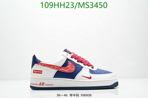 Nike x Supreme Air Force 1 Low Red/White/Blue Sneakers - Unisex MS3450