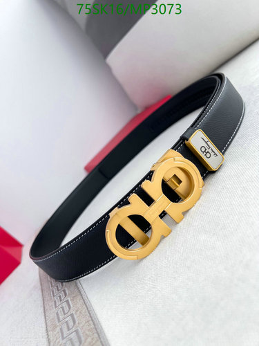 Salvatore Ferragamo Men's Reversible Gancini Buckle Leather Belt