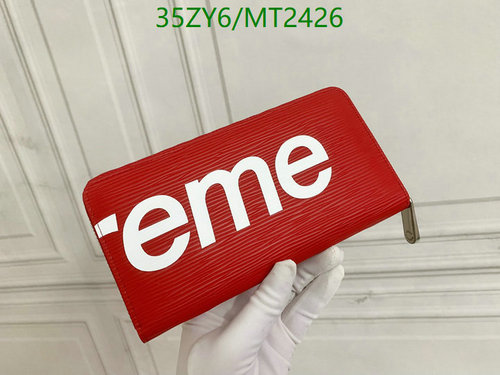 Stylish Louis Vuitton x Supreme Zippy Wallet in Red Epi Leather 2 Stylish Louis Vuitton x Supreme Zippy Wallet in Red Epi Leather