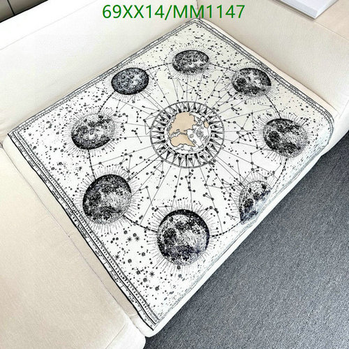 Dior Celestial Silk Scarf 90x90cm - Elegant Astrological Design