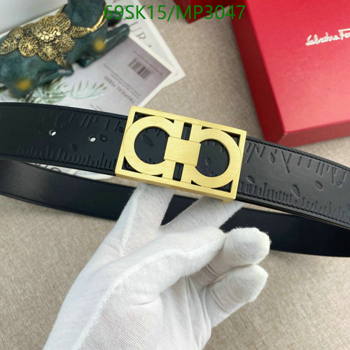 Salvatore Ferragamo Men's Reversible Gancini Buckle Leather Belt