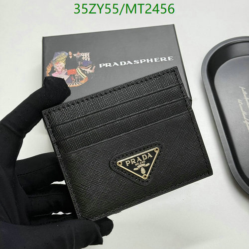 Prada Saffiano Leather Card Holder - Elegant & Compact Wallet for Everyday Use
