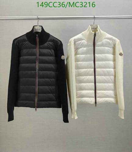 Moncler Men's Hybrid Down Jacket - Knit Sleeves & White Duck Down Fill