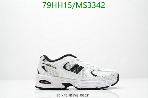 New Balance MS3342 Unisex Running Shoes - White & Black Athletic Sneakers