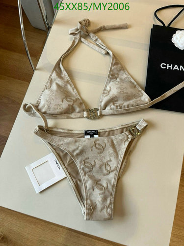 Chanel Monogram Two-Piece Bikini Set for Women - Stylish Swimwear