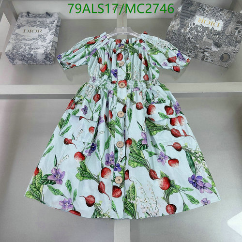 D&G Kids Radish Print Puff Sleeve Dress - Adorable & Comfortable Children's Clothing