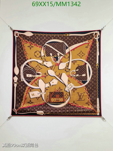 Louis Vuitton Silk Square Scarf - 90cm x 90cm Monogram Design