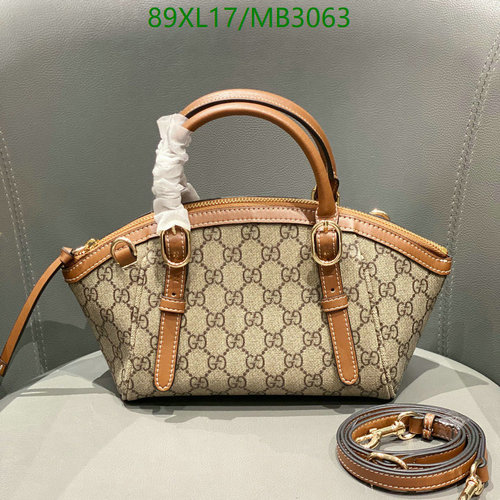 Gucci GG Supreme Canvas Top Handle Bag with Leather Trim - Elegant & Versatile