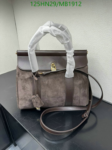 Loro Piana Suede & Leather Top-Handle Bag - Elegant Everyday Carryall