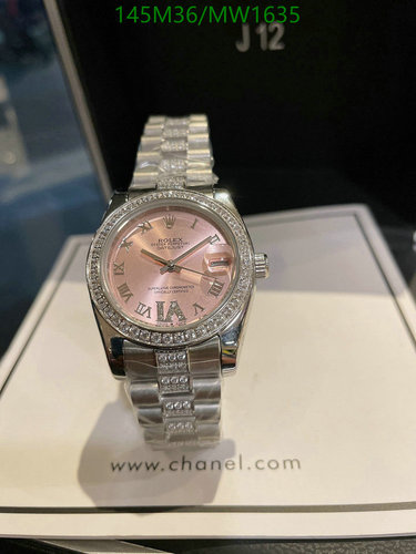 Rolex Datejust 36mm Pink Dial Diamond Bezel Automatic Stainless Steel Watch