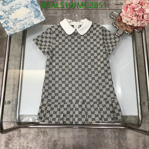 Gucci Kids' GG Supreme Dress with Peter Pan Collar - Timeless Style for Girls