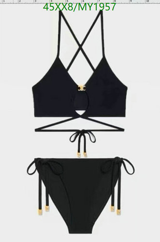 Celine Two-Piece Swimsuit for Women - Stylish Black Bikini with Adjustable Straps
