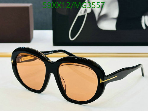 Tom Ford MG3557 Black Frame Sunglasses with Orange Lens - Size 55-20-145
