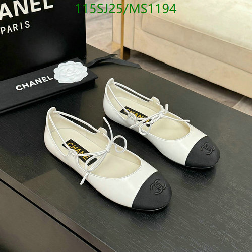 Chanel Women's Classic Two-Tone Ballerina Flats with Bow Detail