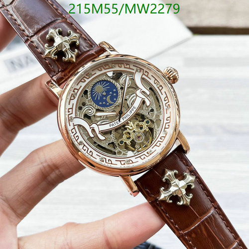 Patek Philippe Skeleton Dial Automatic Watch - Rose Gold Case, Brown Leather Strap 3 Patek Philippe Skeleton Dial Automatic Watch - Rose Gold Case, Brown Leather Strap