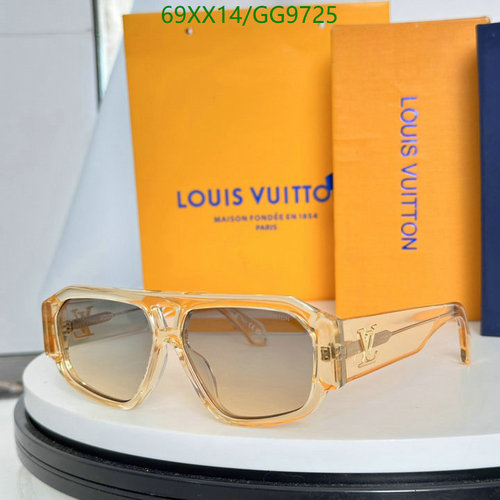 Louis Vuitton Stylish Square Sunglasses - Transparent Orange Frame, UV Protection