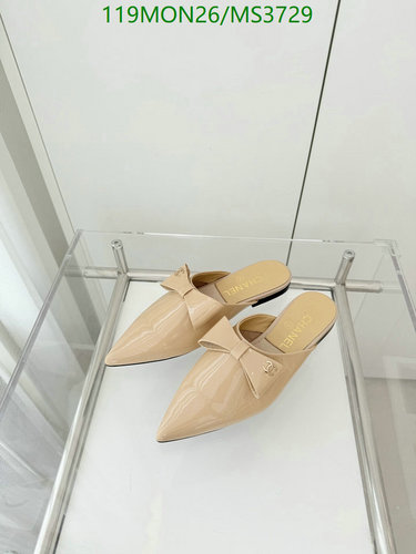 Chanel Women's Bow-Accent Pointed-Toe Mules - Elegant Patent Leather Sliders