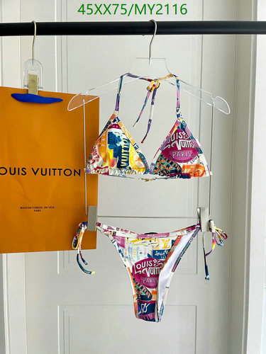 Louis Vuitton Monogram Print Bikini Set - Stylish Two-Piece Swimwear for Women 2 Louis Vuitton Monogram Print Bikini Set - Stylish Two-Piece Swimwear for Women