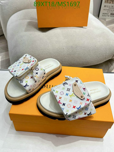 Louis Vuitton Multicolor Monogram Flat Comfort Mule Sandals for Women