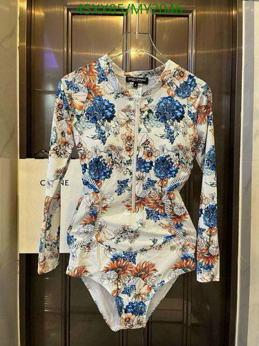 D&G Floral Long-Sleeve Zipper Swimsuit for Women - Stylish Beachwear 5 D&G Floral Long-Sleeve Zipper Swimsuit for Women - Stylish Beachwear